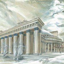 Схема вышивки «Оперный Театр, Новосибирск»