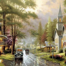 Схема вышивки «улица»