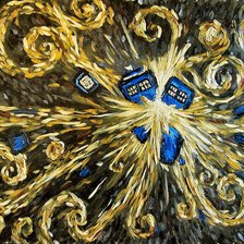 Схема вышивки «ван гог тардис»