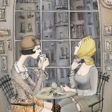 Схема вышивки «сплетницы»