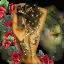 Схема вышивки «девушка»