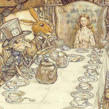 Схема вышивки «Безумное чаепитие рэкхем»