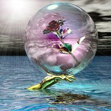 Схема вышивки «Роза в стеклянном шаре»