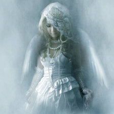 Схема вышивки «Девушка-ангел»