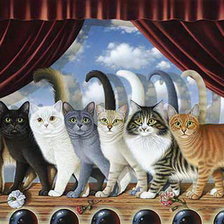 Схема вышивки «коты»