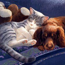 Схема вышивки «коты»