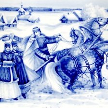 Схема вышивки «гжель»