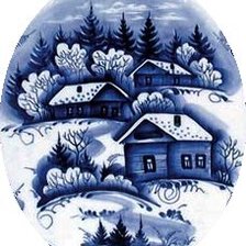 Схема вышивки «гжель»