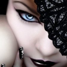 Схема вышивки «девушка»