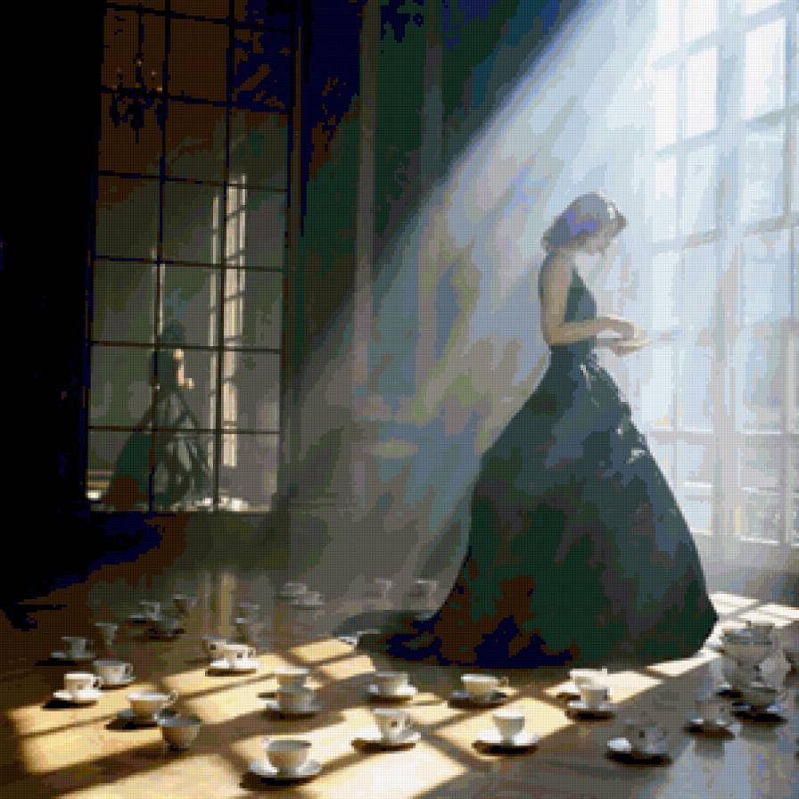 ожидание - чашки, ожидание, окно, девушка - предпросмотр