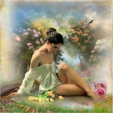 Схема вышивки «красавица»