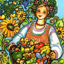 Схема вышивки «Русская красавица»