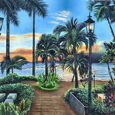 Схема вышивки «Райский уголок»