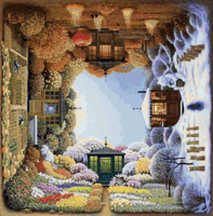 времена года - подушка - предпросмотр