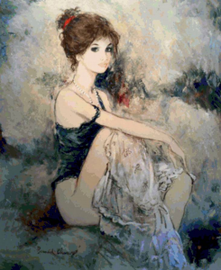 Французский пин-ап - живопись, женский образ - предпросмотр