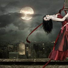 Схема вышивки «вампирша»