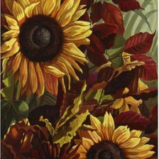 Схема вышивки «подсолнухи(правая часть)»