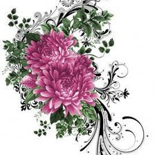 Схема вышивки «Хризантемы»