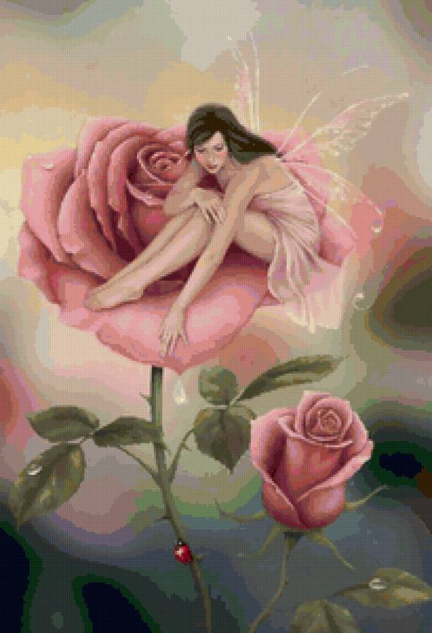 Цветочные феи - фея, природа, цветы, магия, фэнтези, красота женщины - предпросмотр