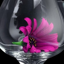 Схема вышивки «цветок в бокале»