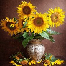 Схема вышивки «Подсолнухи»