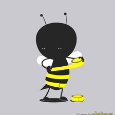 Схема вышивки «псевдопчела»