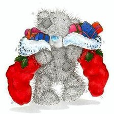 Схема вышивки «Мишка Тедди Новый год»