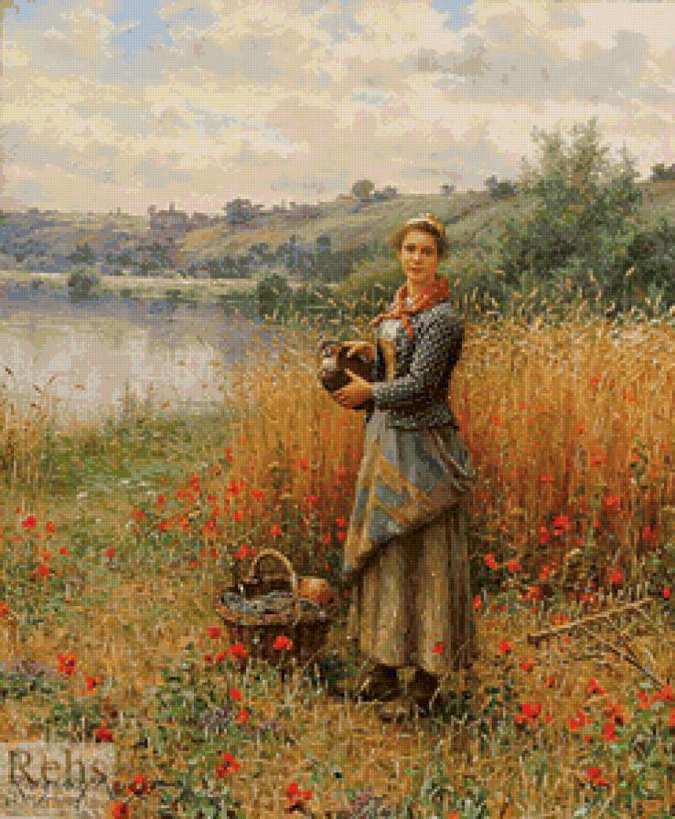 Виды Шотландии - пейзаж, девушка, осень - предпросмотр