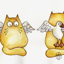 Схема вышивки «коты»