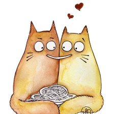 Схема вышивки «коты»