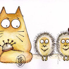 Схема вышивки «коты»