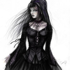 Схема вышивки «Готическая девушка»