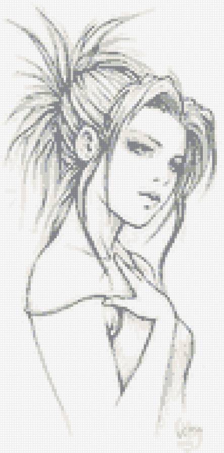 девушка - девушка, рисунок - предпросмотр