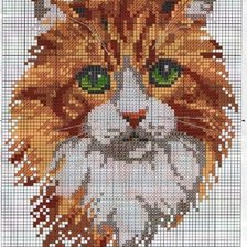 Схема вышивки «Рыжий котик»