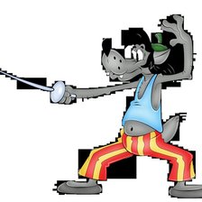 Схема вышивки «волк»