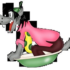 Схема вышивки «волк»