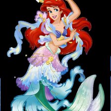 Схема вышивки «русалочка Ариель»