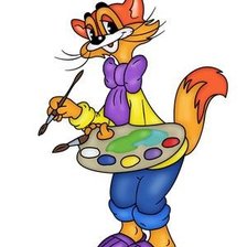 Схема вышивки «кот Леопольд»