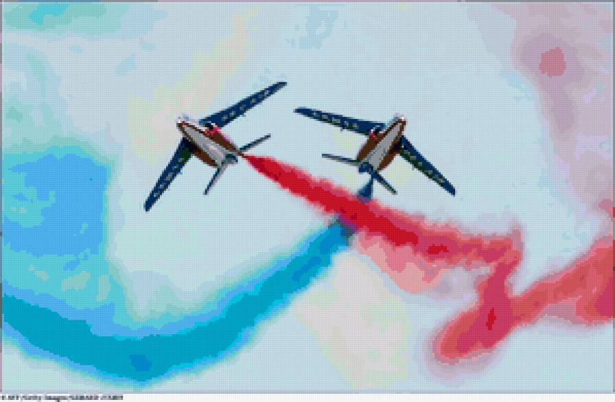 Два самолета - пилотаж, небо, самолет - предпросмотр