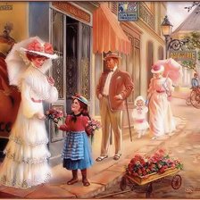 Схема вышивки «Цветочница»