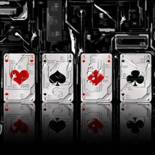 Схема вышивки «Четыре туза»