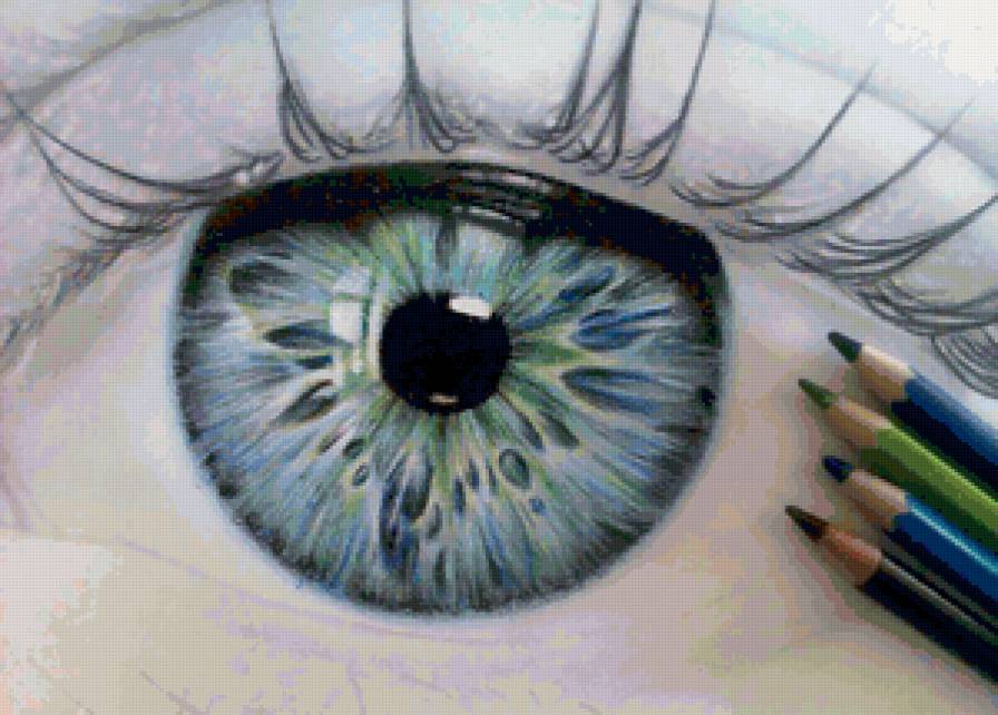 глаз - рисунок, глаз - предпросмотр