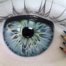 Схема вышивки «глаз»