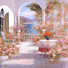 Схема вышивки «утро на море»