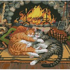 Схема вышивки «кошачья любовь№2»