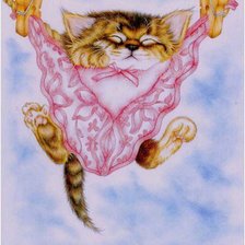 Схема вышивки «котенок»