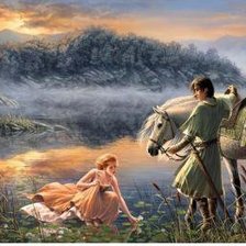 Схема вышивки «двое»