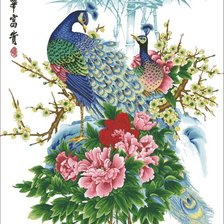 Схема вышивки «пауни»