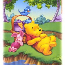 Схема вышивки «Винни Пух с Пяточком»