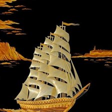 Схема вышивки «парусник»